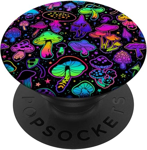 Psychedelic Magic Setas Hippie Trippy Patrón PopSockets intercambiables PopGrip