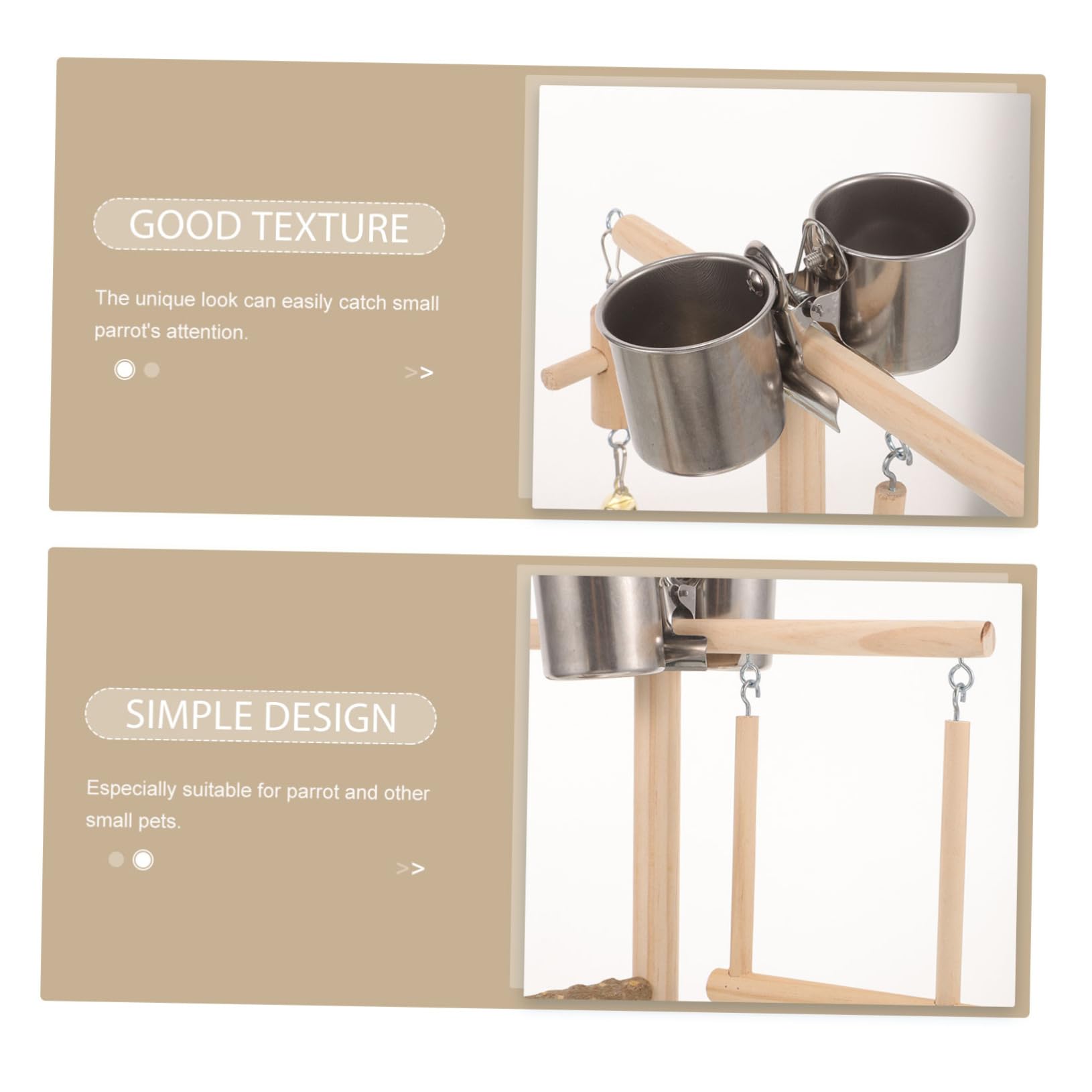 SUPVOX Accessorio Per Gabbia Per Pappagalli Trespolo Per Uccelli Piattaforma Per Supporto Parco Giochi Per Pappagalli Giocattoli Per Trespolo Per Uccelli Supporto in Legno