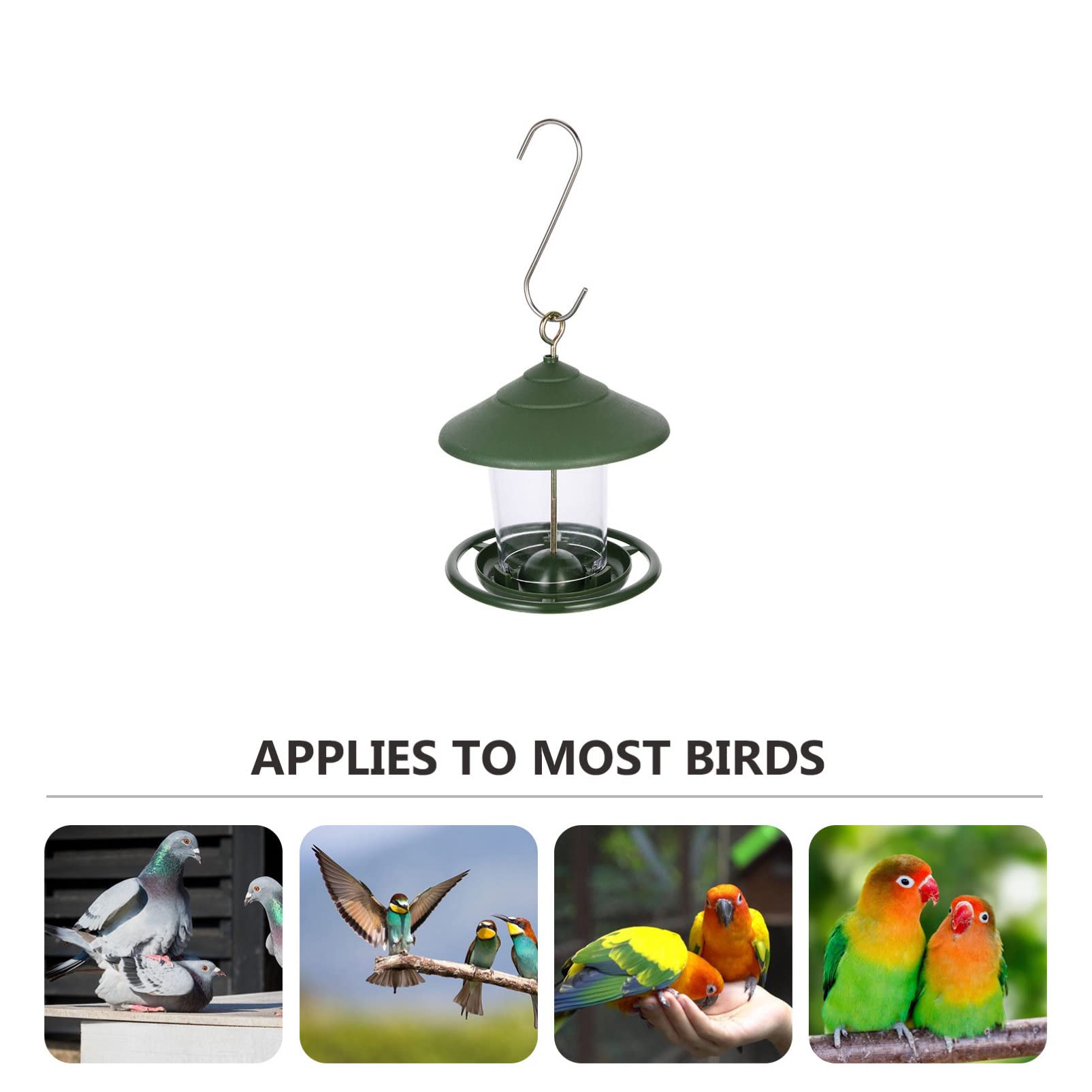 YARNOW 2 Set Mangiatoia Per Uccelli Gancio Alimentatore Di Cardi Gabbia Nidificazione Carillon Selvatico Cibo Che Serve Vassoio Porti Di Alimentazione Degli Uccelli Green Plastica