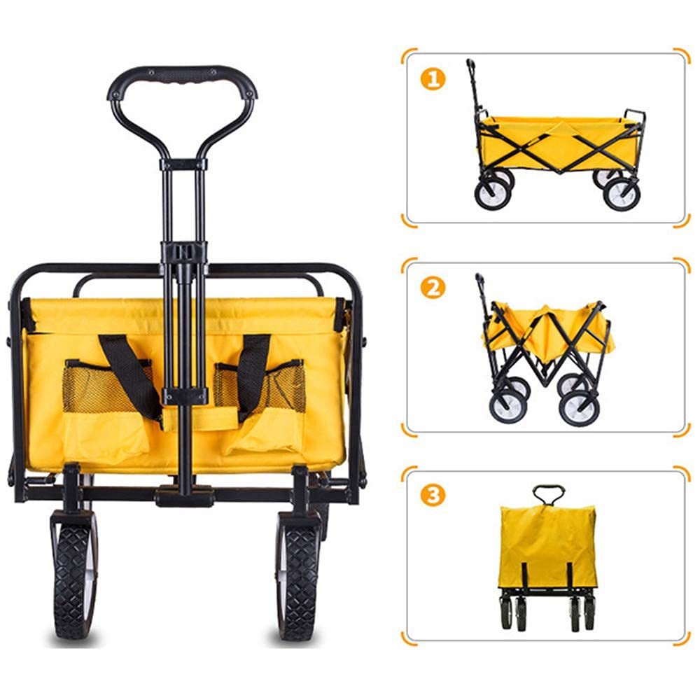 NZPOST Faltbarer Trolley Transportwagen Faltbarer tragbarer Trolley Einkaufswagen mit Vier Rädern ()