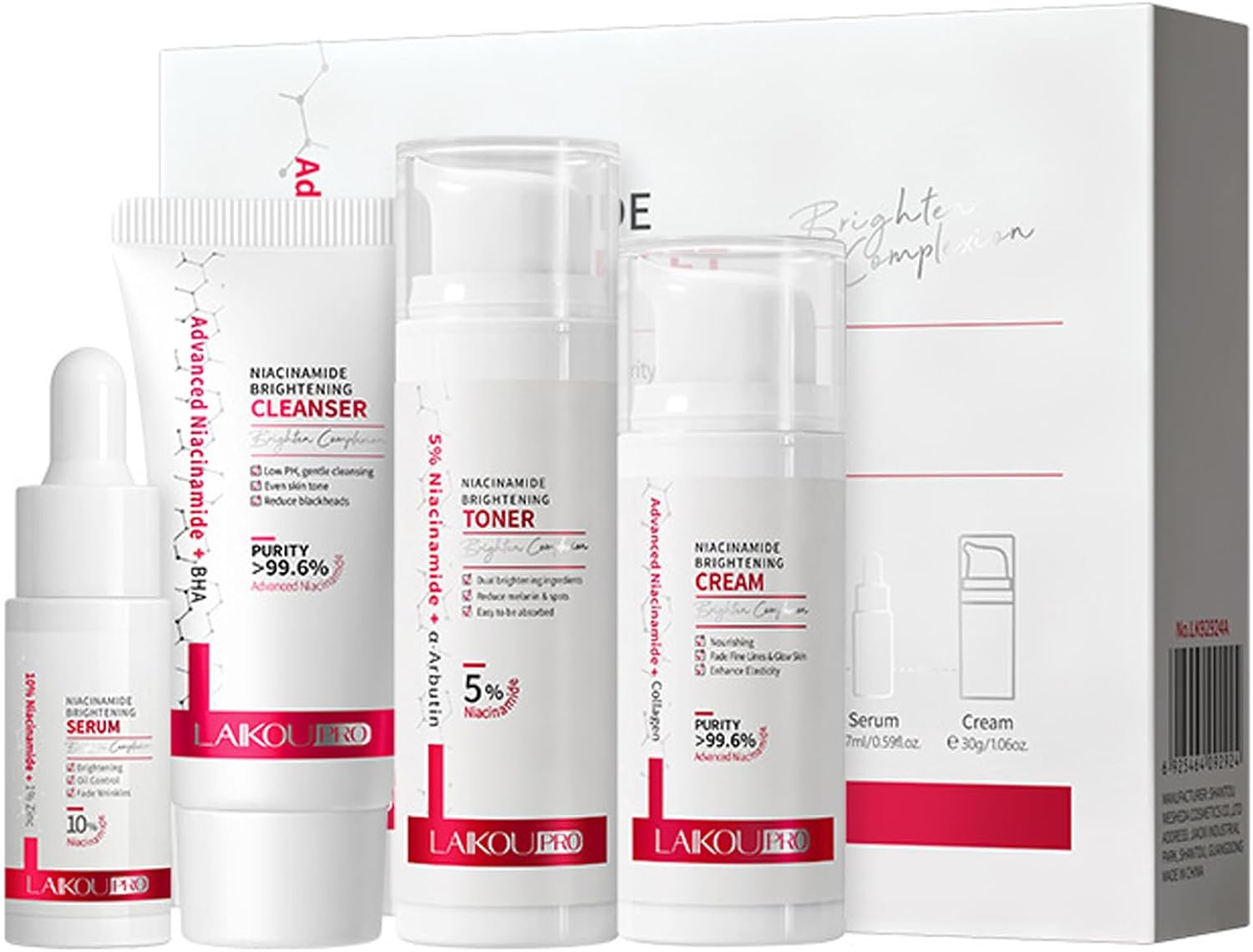 Niacinamide Skincare Set Gifts For Women & Girls, Brightening Anti-Aging Skin Care Improve Dark Spot And Even Out Skin Tone – Korean Skin Care Pamper Gifts For Women