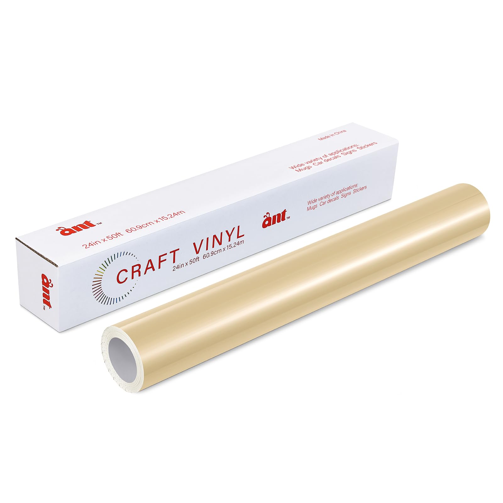 24inch x 150ft (0.6096x45.72m) PVP Roll (24inch x 50ft, Apricot)