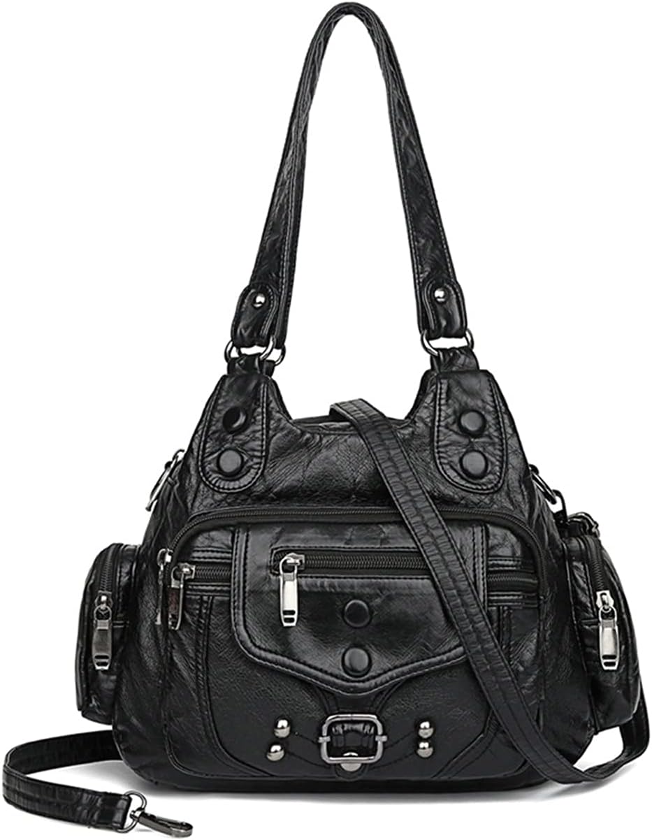 XZEIT Handbag For Women, Vintage Quality Leather Luxury Handbags Women Bags Designer Ladies Hand Bags For Women (Color : Hortel�)