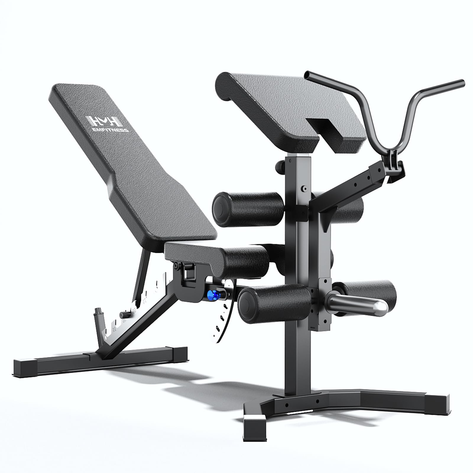 Adjustable Weight Bench, Heavy Duty Workout Bench Press with Leg Extension and Preacher Pad for Home Gym Fitness, Flat Incline Decline Sit Up Bench