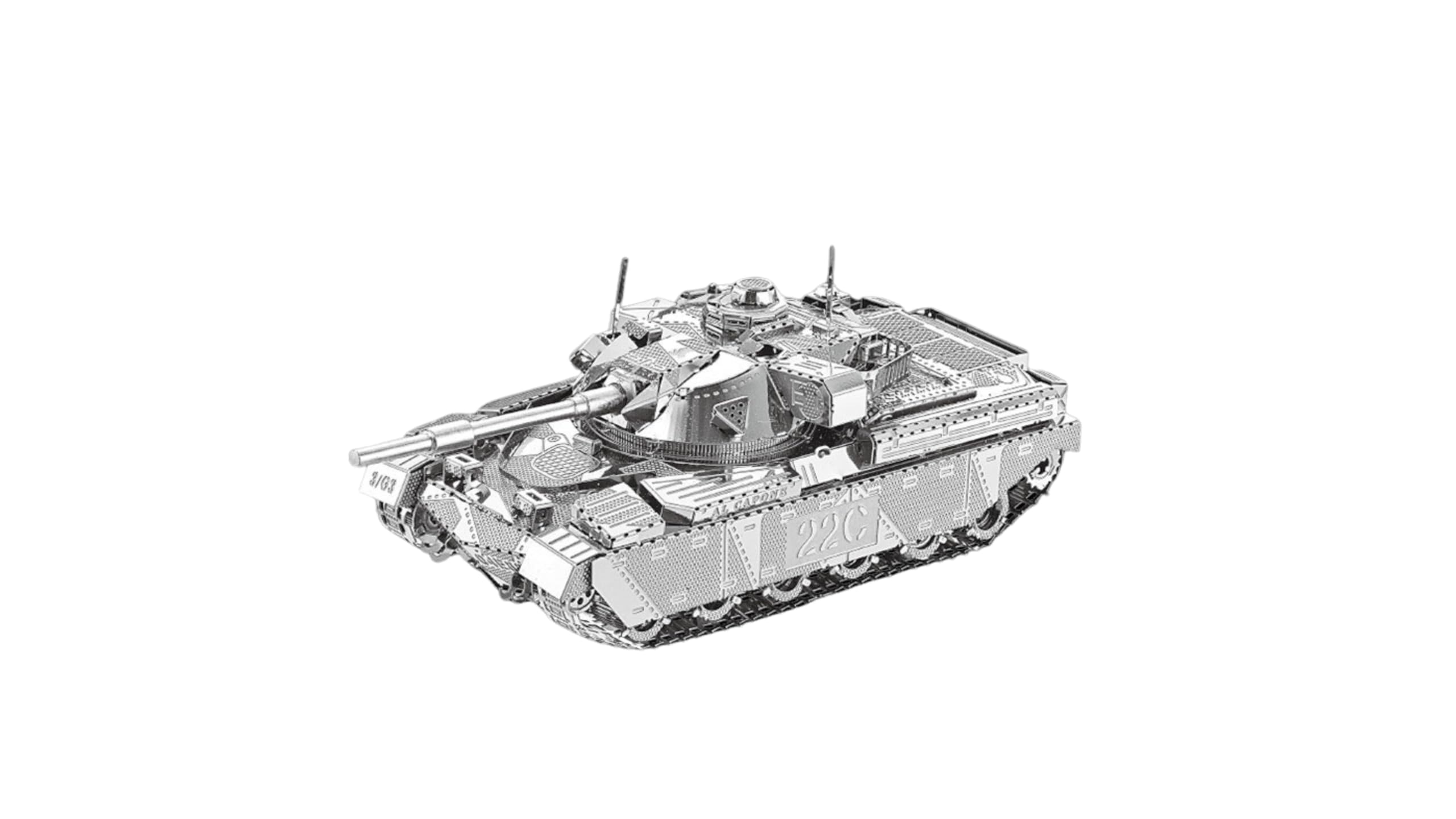 Metal Zone Tanque Chieftain MK50 Puzzle 3D de Metal. Maqueta de Tanque Británico Para Montar. Rompecabezas de Metal 3D de Tanques. Puzzle 3d de Metal para Adultos de 9 x 3,8 x 3,2cm