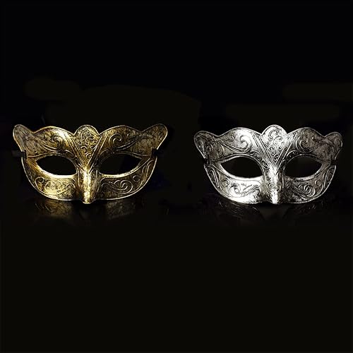 Miniatura 5 de Máscara de fiesta veneciana de aspecto antiguo vintage para adultos