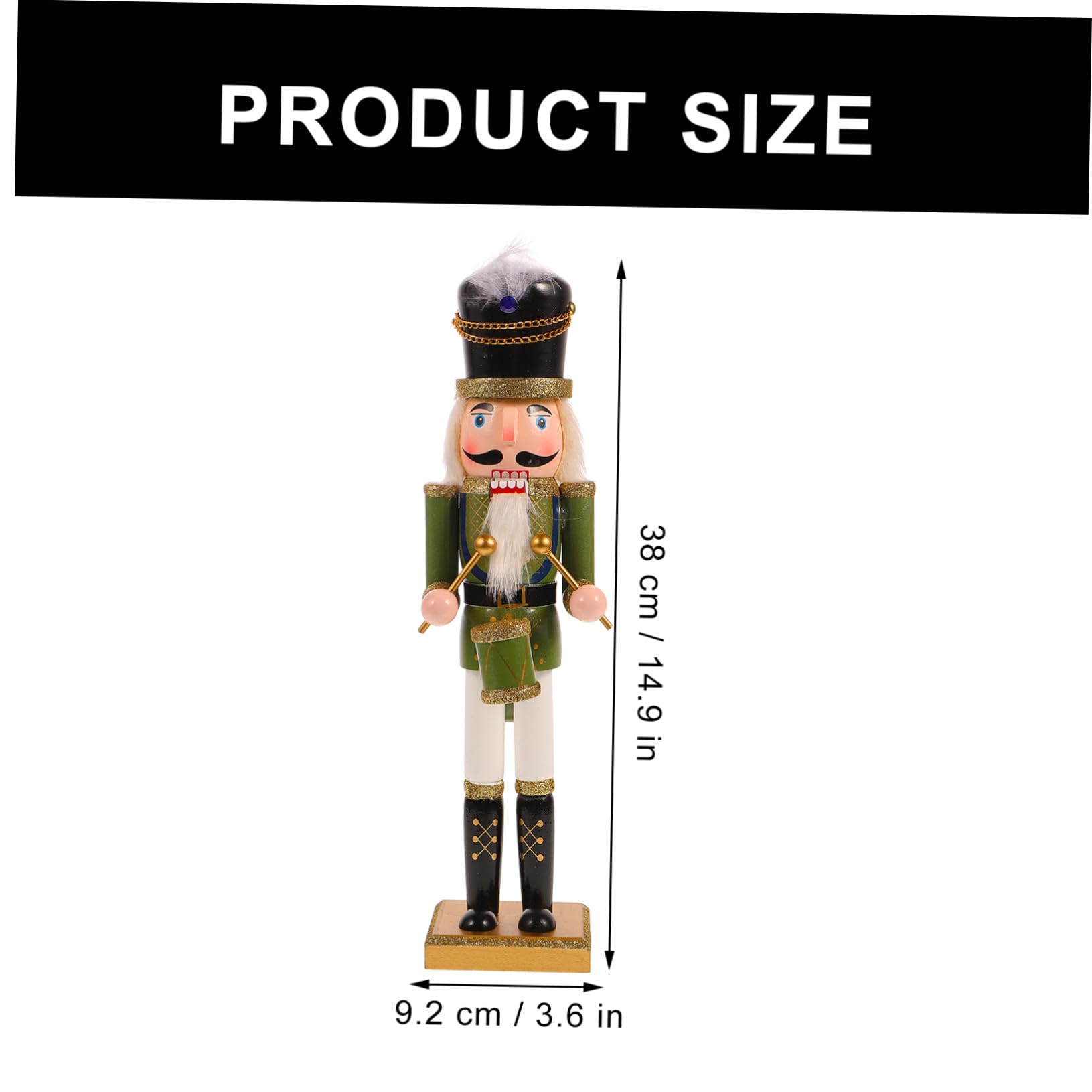 Grüne Nussknacker-Figur aus Holz, Weihnachtsdekoration, klassisches Sammlerstück, Tischdekoration für Urlaub, Zuhause