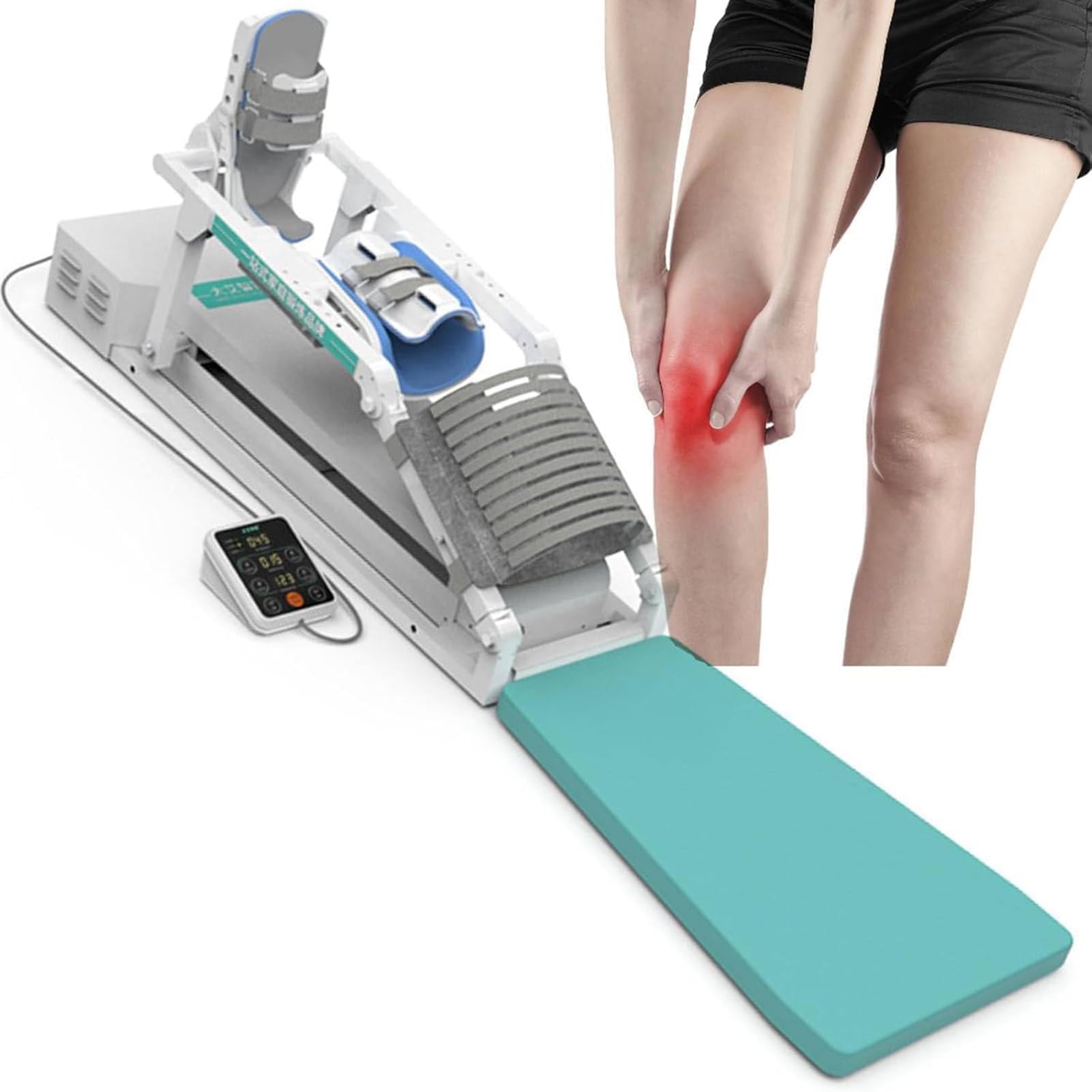 vanenferse Knee Rehabilitation Trainer, CPM Machine for Flexion and Straightening After Knee and Limb Fractures, Ankle Rehabilitation Training Device, for Joint Stiffness, 0-140° Adjustable