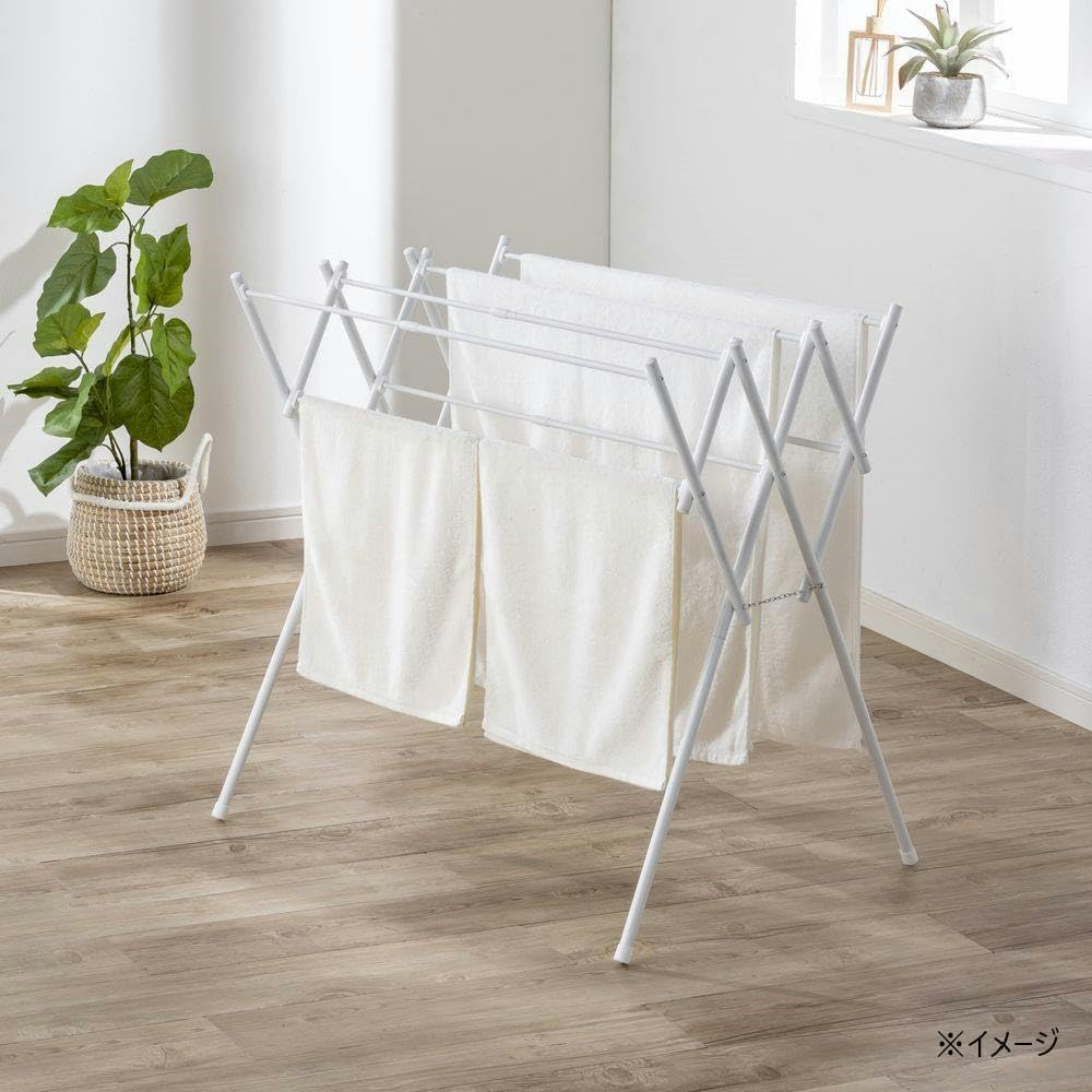Amazon.co.jp: カインズ(CAINZ) タオルハンガー 幅47～80cm 奥行63cm