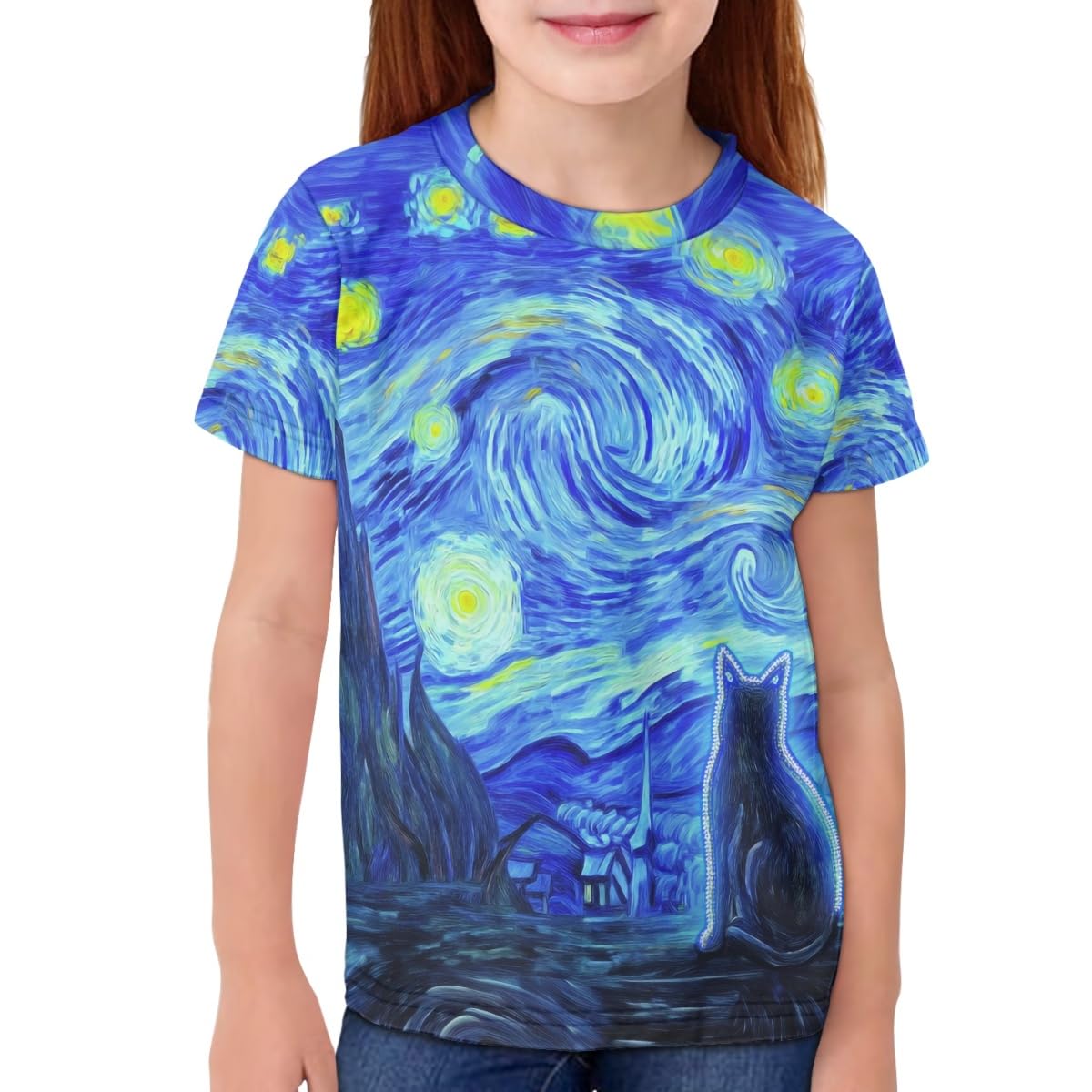 ENLACHIC Girls Teens Pink Flamingo Printed Summer Short Sleeve T-Shirts Cute 3-16 Years