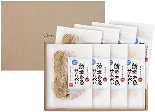 【薄焼お魚せんべい 】4種 5g×8袋(いわし×2・ちりめん×2・いりこ×2・むきえび×2) (専用ギフト箱入り, 4種 5g×8袋)