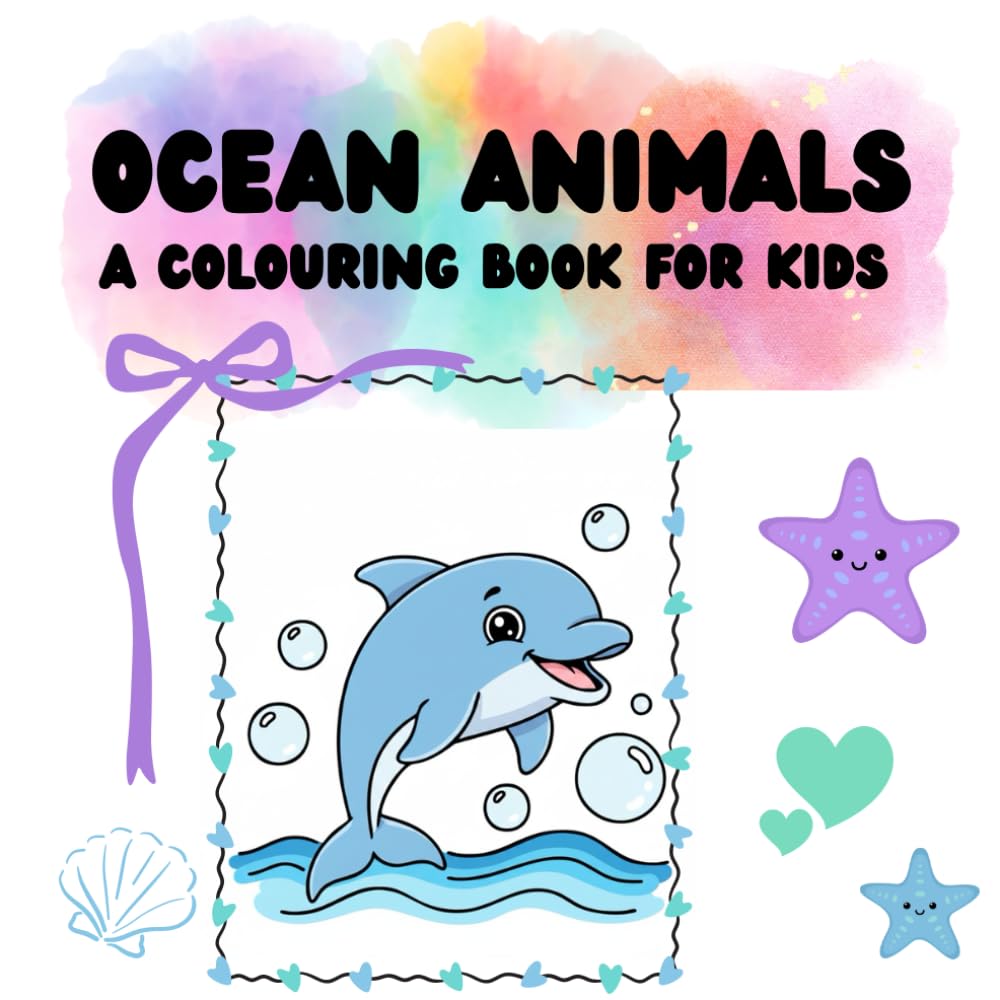 Ocean Animals: A Colouring Book For Kids