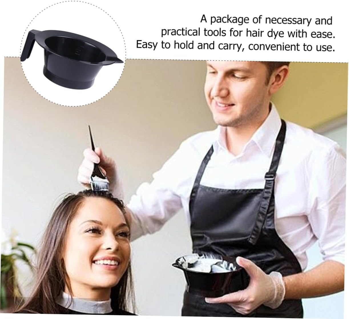 NOLITOY 24pcs Hair Dyeing Bowl Kit Scale Professional Hair Mixing Bowls for Salon and Home Use Easy to Hold No