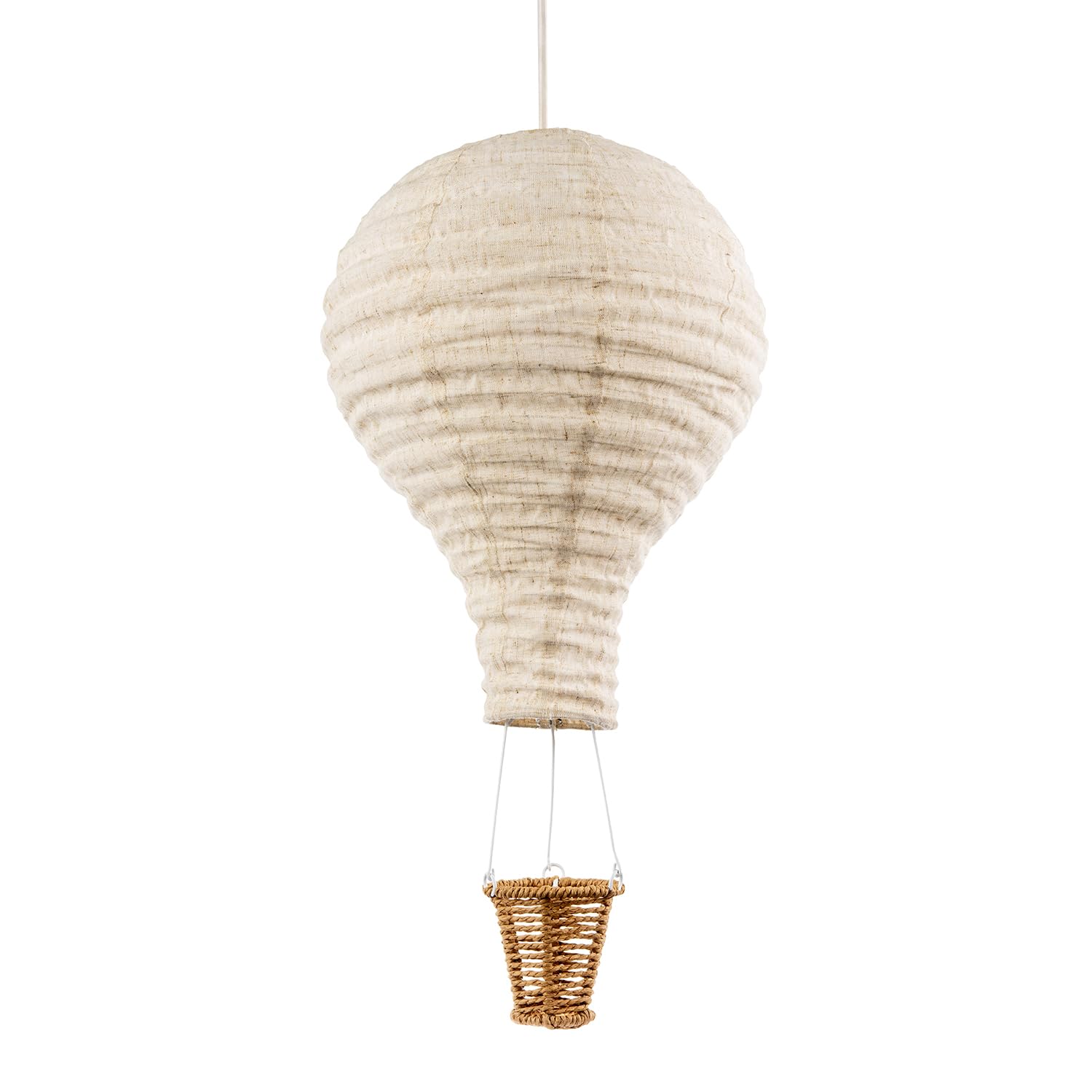 Happy Homewares Light Modern Hot Air Balloon Oatmeal Linen Easy Fit Pendant Ing Shade