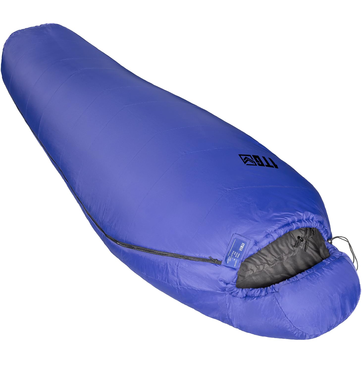 Saco de dormir para momias 2-3 temporadas (confort 6 °C), transpirable, para adultos de hasta 185 cm, compacto de nailon 40D Ripstop con saco de compresión para camping, senderismo y festivales