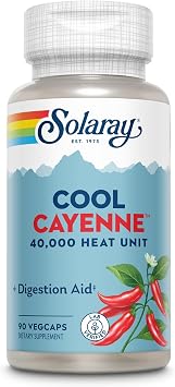 SOLARAY Cool Cayenne 40,000 Heat Units, 45 Servings, 90 VegCaps