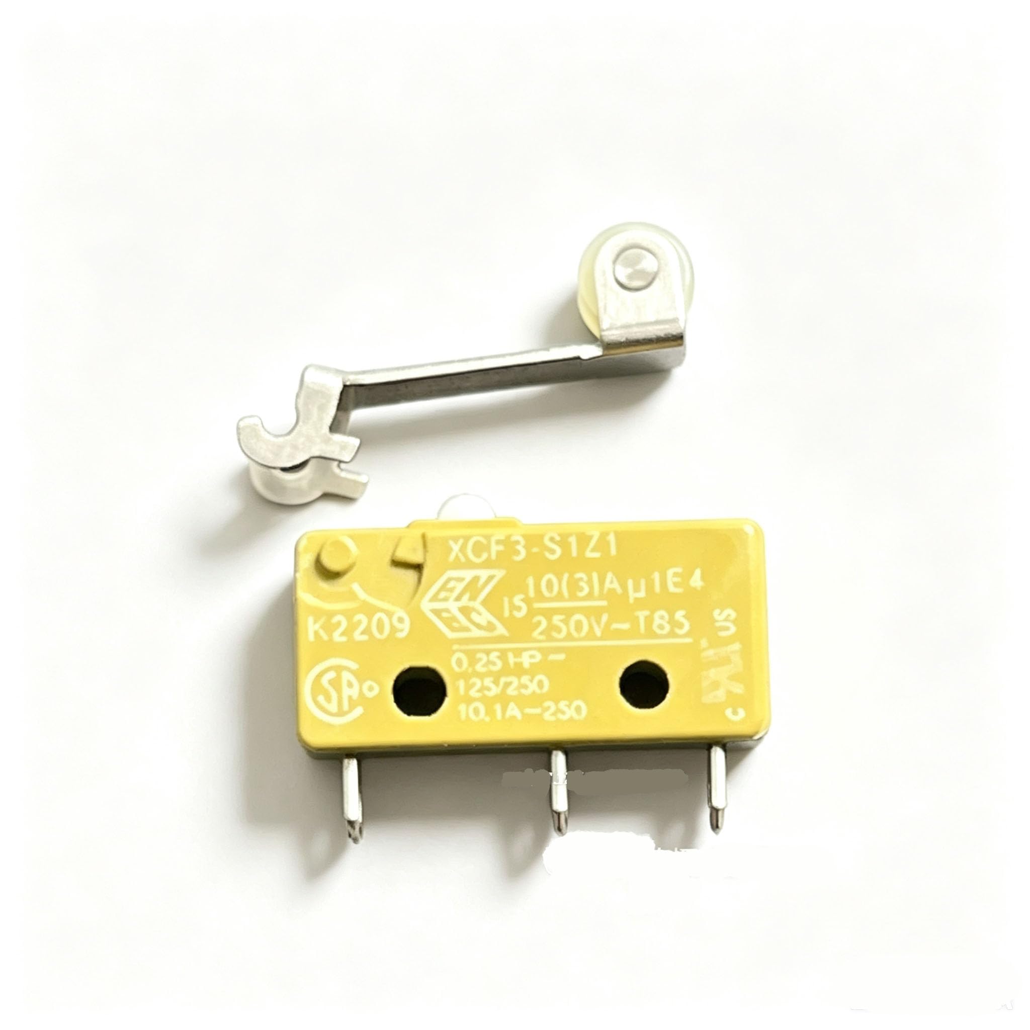 Cjghjnff Silver Xcf3z1 / Xcf3-S1z1 Compatible Micro Switch 10A 250Vac 3-Pin Spdt Limit Reset Replacement For Saia Burgess