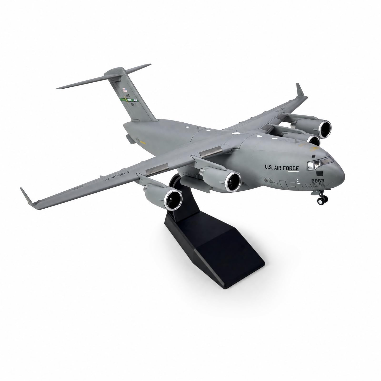 kowaku Modello di Aereo con Supporto da Collezione Modello di Aereo in Fedele Riproduzione in per Ufficio, C-17 Globemaster III USAF 0063