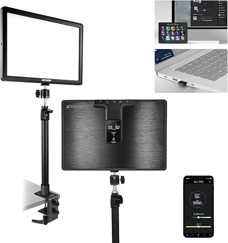 Miniatura 15 de NEEWER 25W 12.9" Luz Clave de Transmisión con Soporte de Escritorio/Control Remoto 2.4G/Transmisor USB, Control de APP para PC/Mac 2300Lx/0.5m