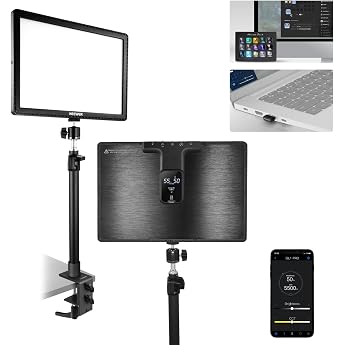 NEEWER GL1 PRO 15.5 Inch LED Streaming Key Light Clampable Table Panel Video Light for Gaming Recording Zoom Calls CRI97+ 2.4G PC/Mac/iOS/Android App Control Compatible with Elgato Stream Deck