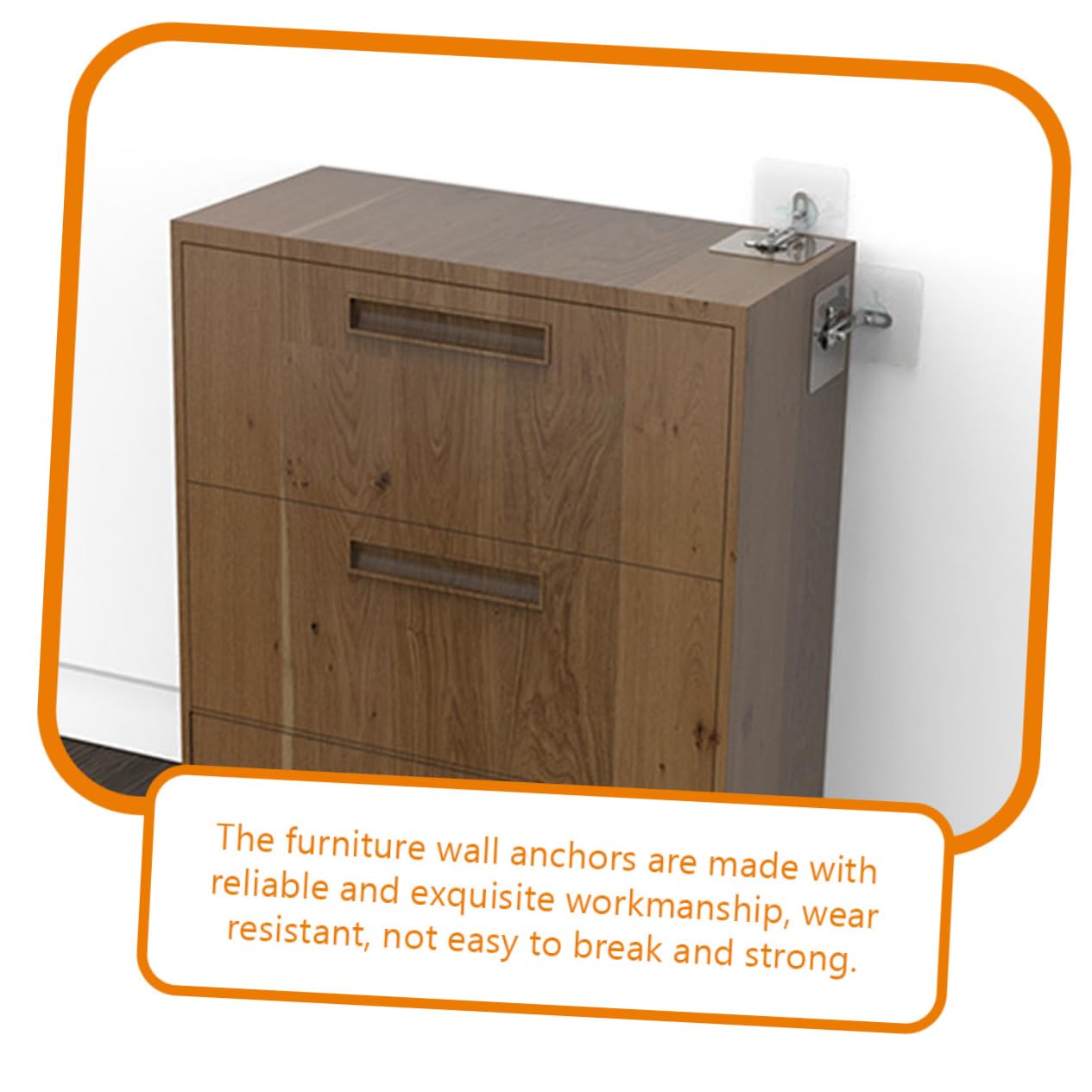 Mikikit Dresser Wall Safety Anchor Bookshelf Wall Anchor Adhesive Furniture Set