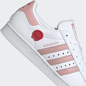 Amazon.co.jp: Adidas IE6976 Superstar Footwear, White/Pink/Scarlet