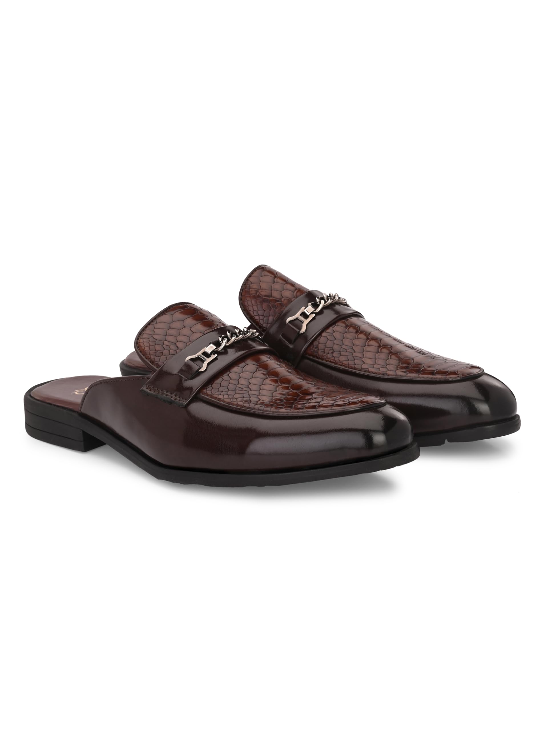 San Frissco Polyurethane Formal Textured Shoe-Style Sandals Slip On | Comfortable Fashionable For Men | Size : 9 (Brown) (B0D47PDLK8) Amazon Price History, Amazon Price Tracker