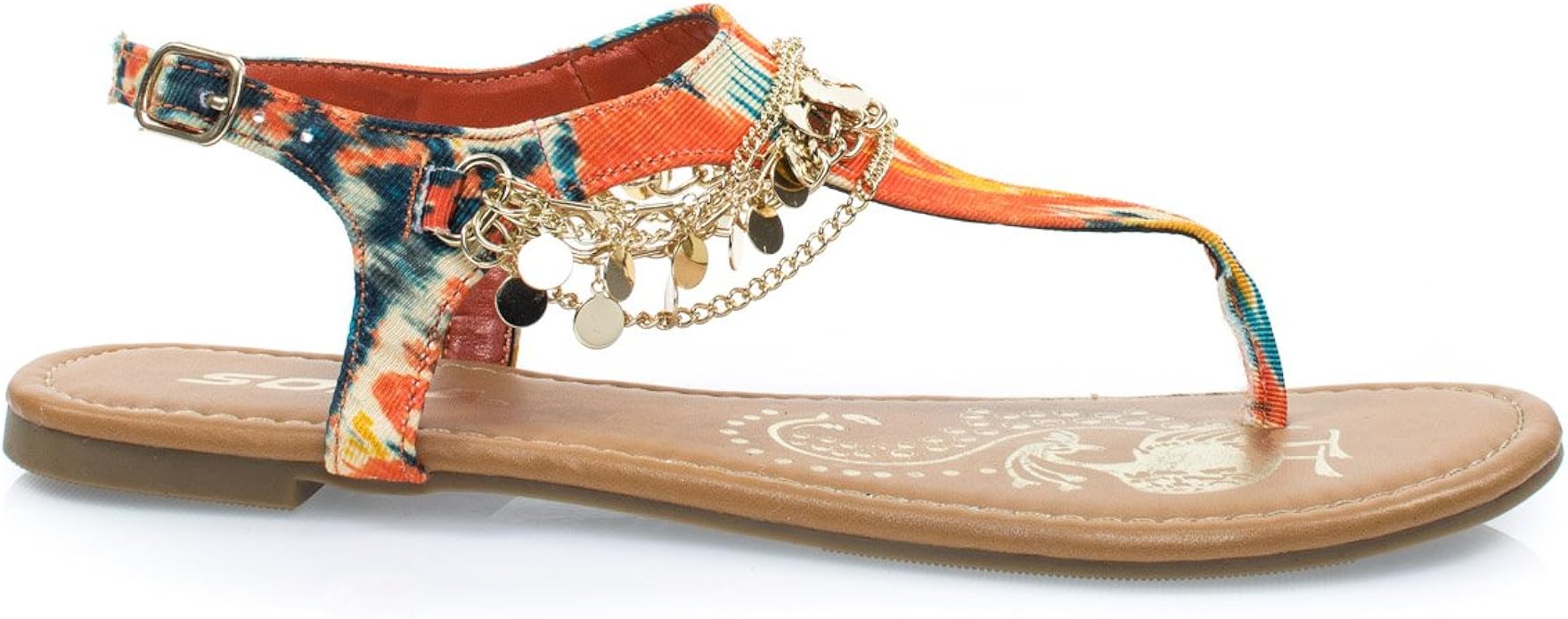 multi colored sandals with straps