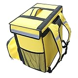 YNZUNMY Kühltasche,Thermotasche,Pizza Liefertasche Große Kühler Taschen Kuchen Takeaway Box Gefrierschrank Rucksack Fast Food Pizza Lieferung Inkubator Eisbeutel Mahlzeit Paket Auto Lunchbox(Yellow)