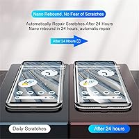 Vista 2 de Paquete de 2 protectores de pantalla de hidrogel para Google Pixel 8a (6.1 pulgadas), protector de pantalla de TPU flexible antirrotura de alta