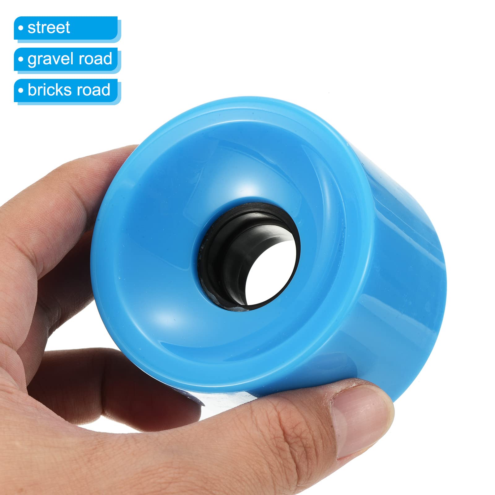 PATIKIL Roue de longboard souple 78A Roues Cruiser Roues de rue pour skateboards Skateboard Roue de rechange PU
