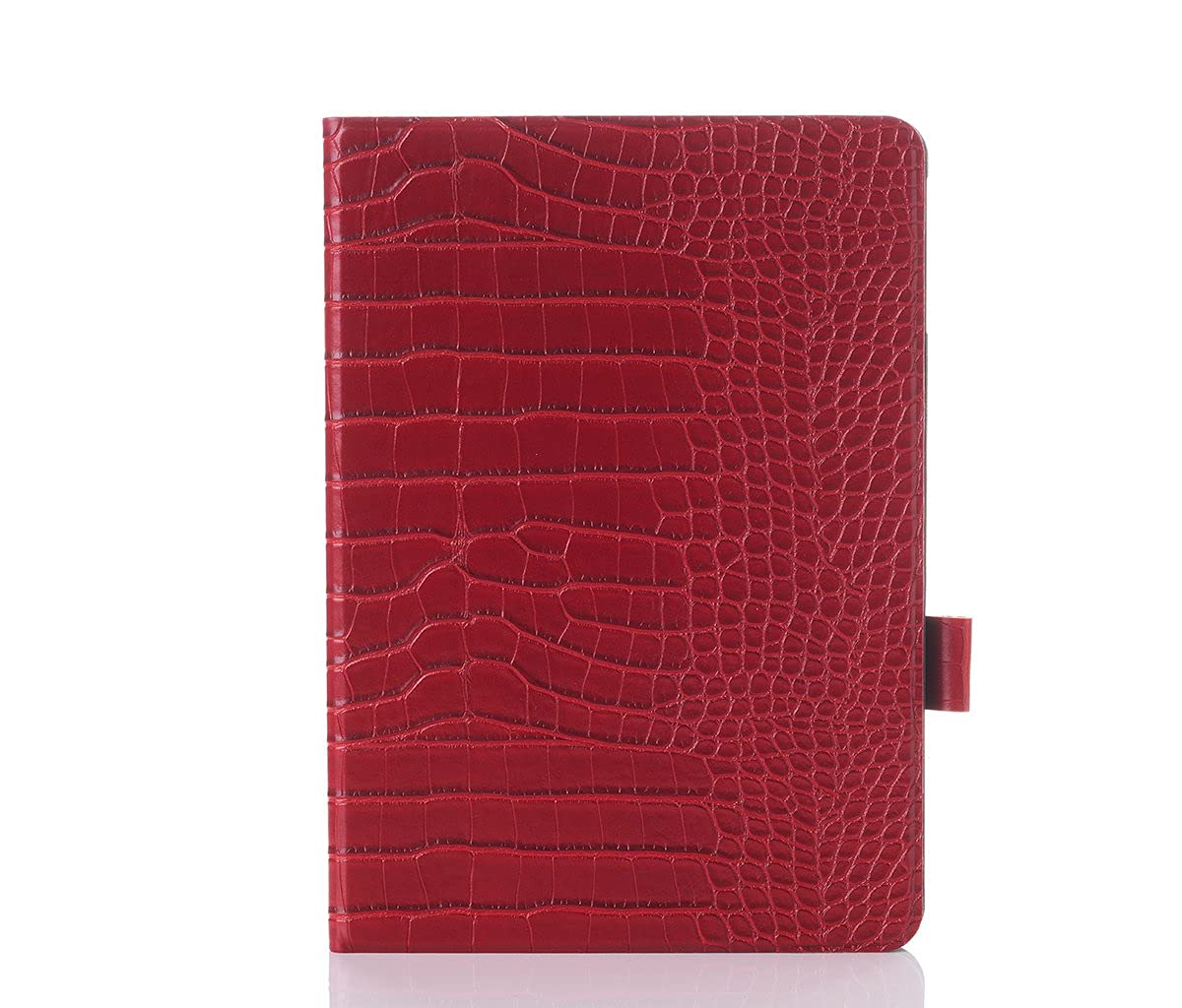Chic Geeks iPad Case Crocodile Crimson Faux | Protective Cover for Every Generation - One of a Kind Luxury Covers - 100% Vegan Leather - A1673, A1674, A1675/ iPad Pro 9.7” 1st Gen - 2016