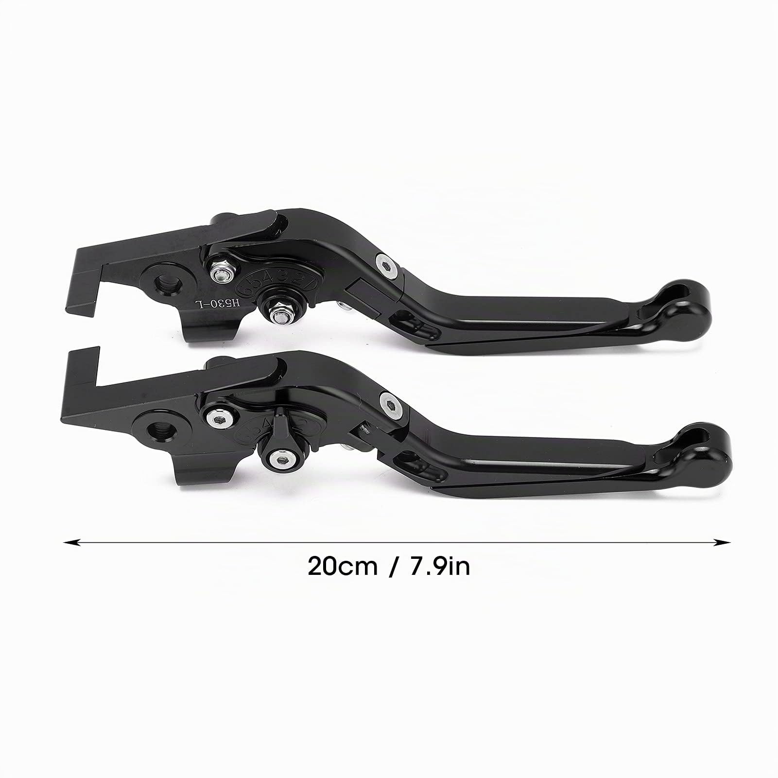 Fydun Levier D'embrayage de Frein de Moto, 1 Paire Gauche et Droite Poignées de Frein Réglables Alliage D'aluminium Moto Accessoire pour TMAX 530 2012‑2019/560 2020-2021(le noir)