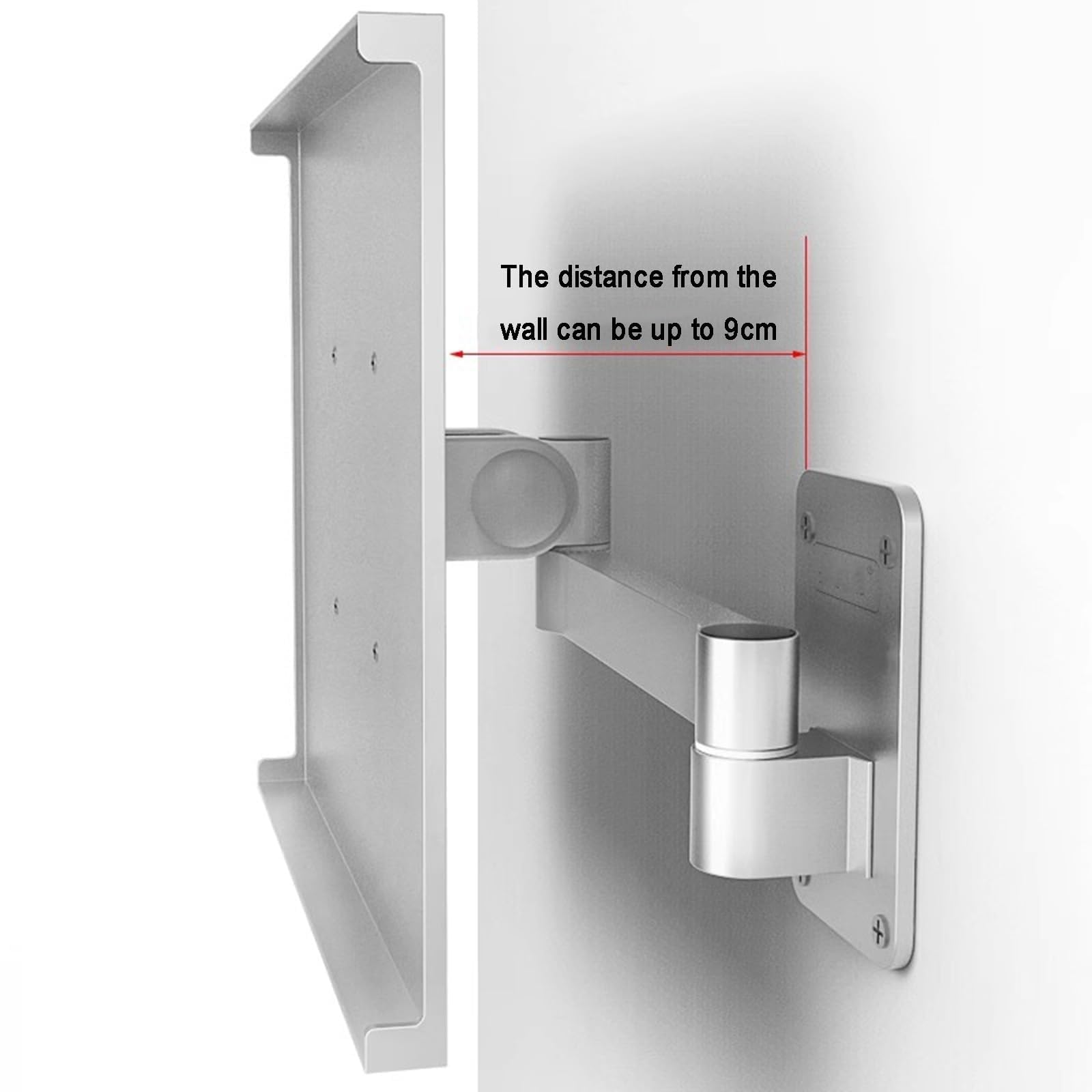 Soporte de pared resistente, soporte de aluminio con rotación de 360° y giro de 270°, soporta 10 kg para enrutadores WiFi, reproductores de DVD, decodificadores y equipos de oficina