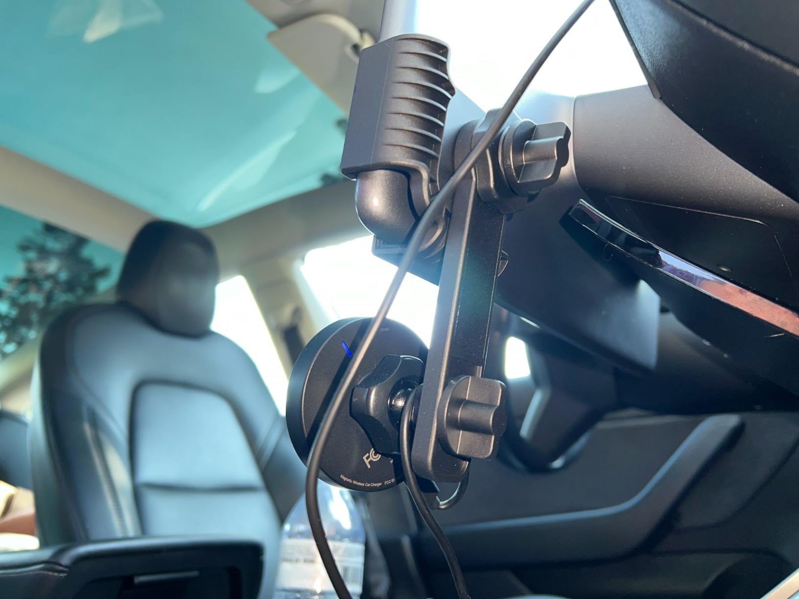 MagSafe Phone Mount for Tesla Model Y, 3 | Ultra-Strong Magnetic Car Holder with Ring Adapter | Compatible with iPhone & Android Smartphones