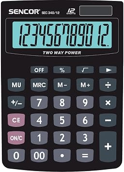 SENCOR Sec 340/12 Calculator 12 Digit Display