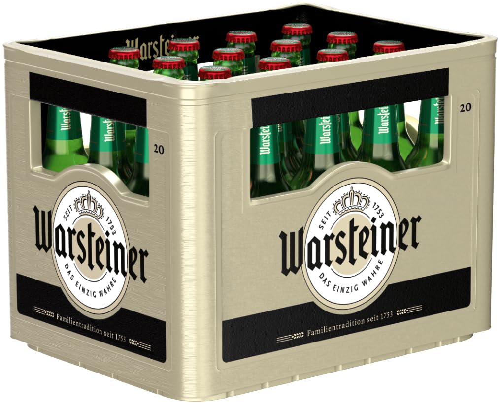 Warsteiner Pilsener Herb Alkoholfrei Flaschenbier, MEHRWEG im Kasten, Alkoholfreies isotonisches Pils Bier, 20er Kiste (20 x 0.5 l)