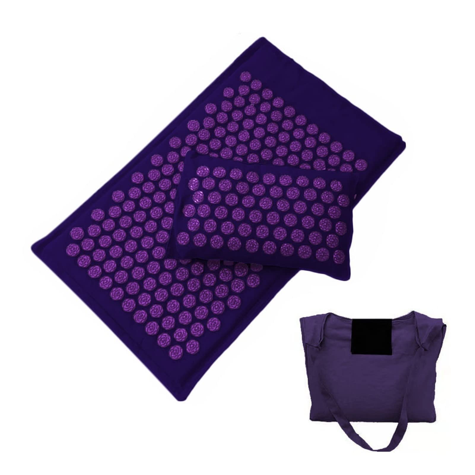 Cojín De Masaje GetInfit acupresión Estera Cabeza Cuello de Espalda Masaje Almohada Almohada Yoga Estera Naturaleza Lino Masaje Masaje de Palma Yoga Estera Cojín De Masajes (Size : Brown Pad)