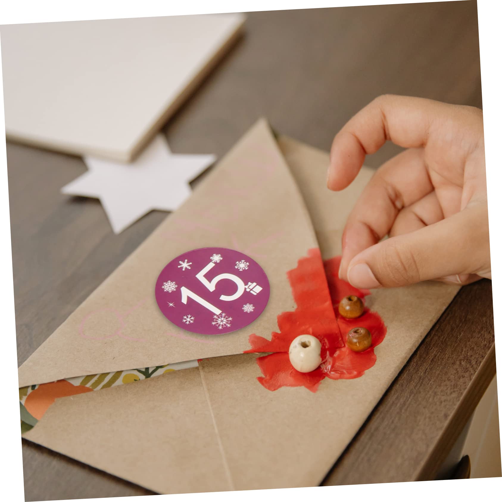 TOPBATHY 100 Feuilles Autocollants De Scellement De Noël Numéro Autocollants Étiquettes De Noël Autocollants Pour Le Scrapbooking Autocollants Pour Enfants Autocollant De Papier