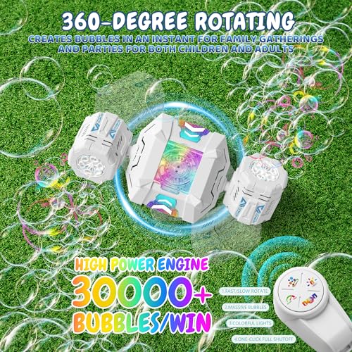 Fitrobust Bubble Machine, Rechargeable Dual-Nozzle Bubble Machine for Kids - image 2
