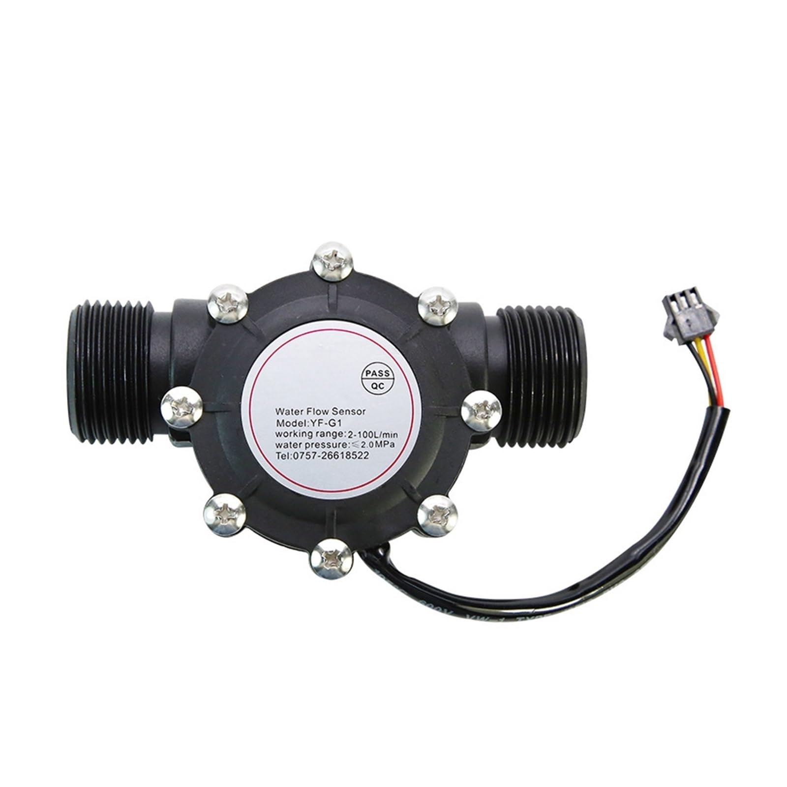 Controlador cuantitativo de Flujo con Pantalla Digital DN25, Sensor de Flujo de Agua de 1 ", Uso de válvula solenoide for controlar y Mostrar el Flujo de líquido