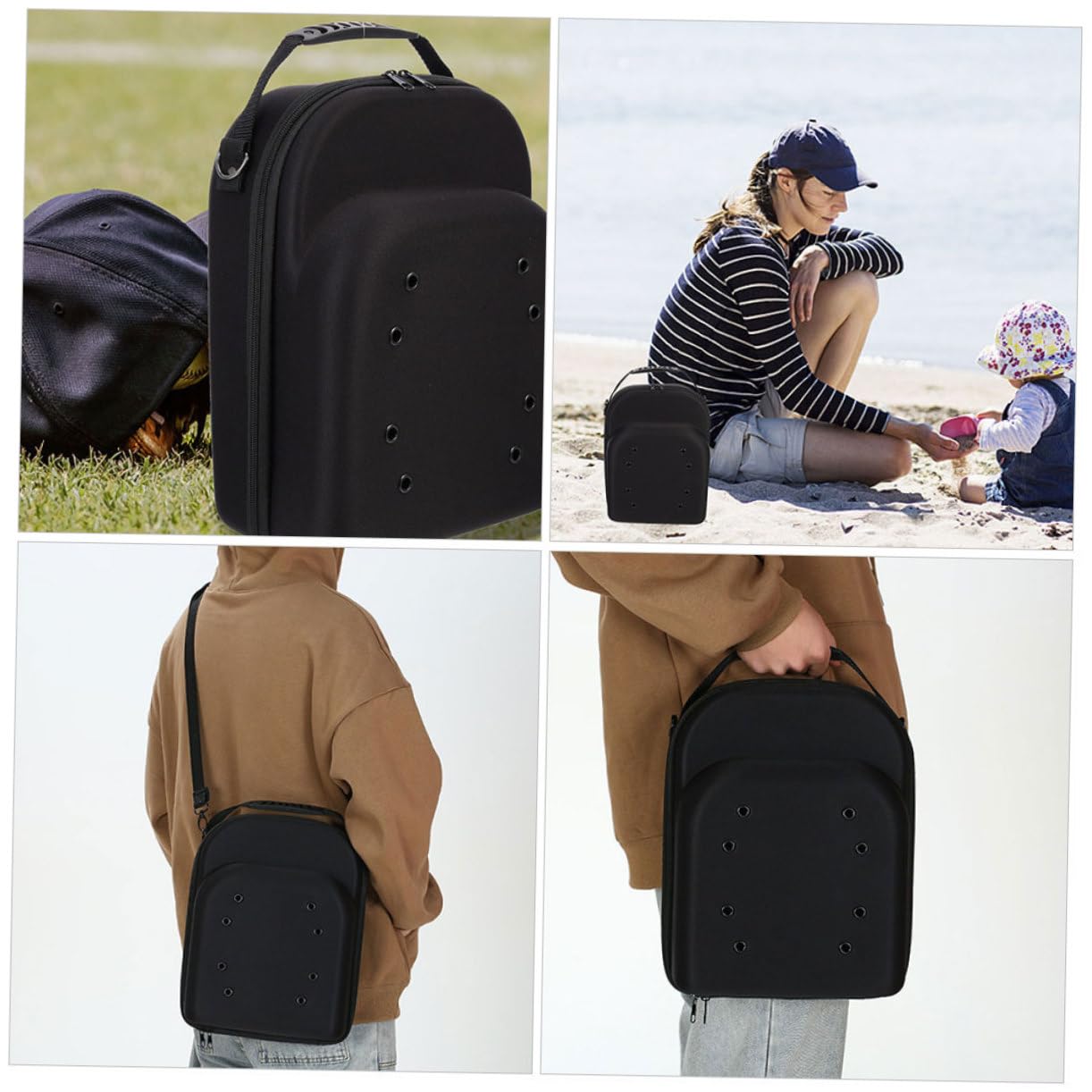 2piezas Bolsa Para Guardar Gorras De Béisbol Estuche De Viaje Para Sombreros Caja De Transporte Para Gorras Organizador Para Guardar Estuche De Eva Para Sombreros Caja Protectora