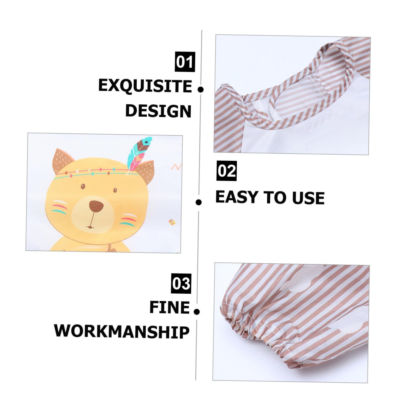 Toyvian 2 Pezzi Bavaglino Fascia Per Bambino Grembiule Bambino Vestito Smock Bambino Tuta Unisex Grembiule Per Bambini Adorabile Grembiule Per Alimentazione Accessori Appendice