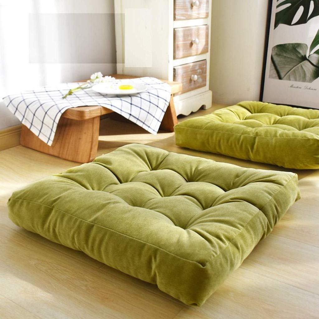 English Home Grote Vloer Kussen Vloer Kussen Dikke Vloer Zitplaatsen Comfortabele Ondersteunende Gewatteerde Zachte Stoelverhoger Pad voor Yoga Meditatie Woonkamer Balkon, Beige, 57x57x14 cm
