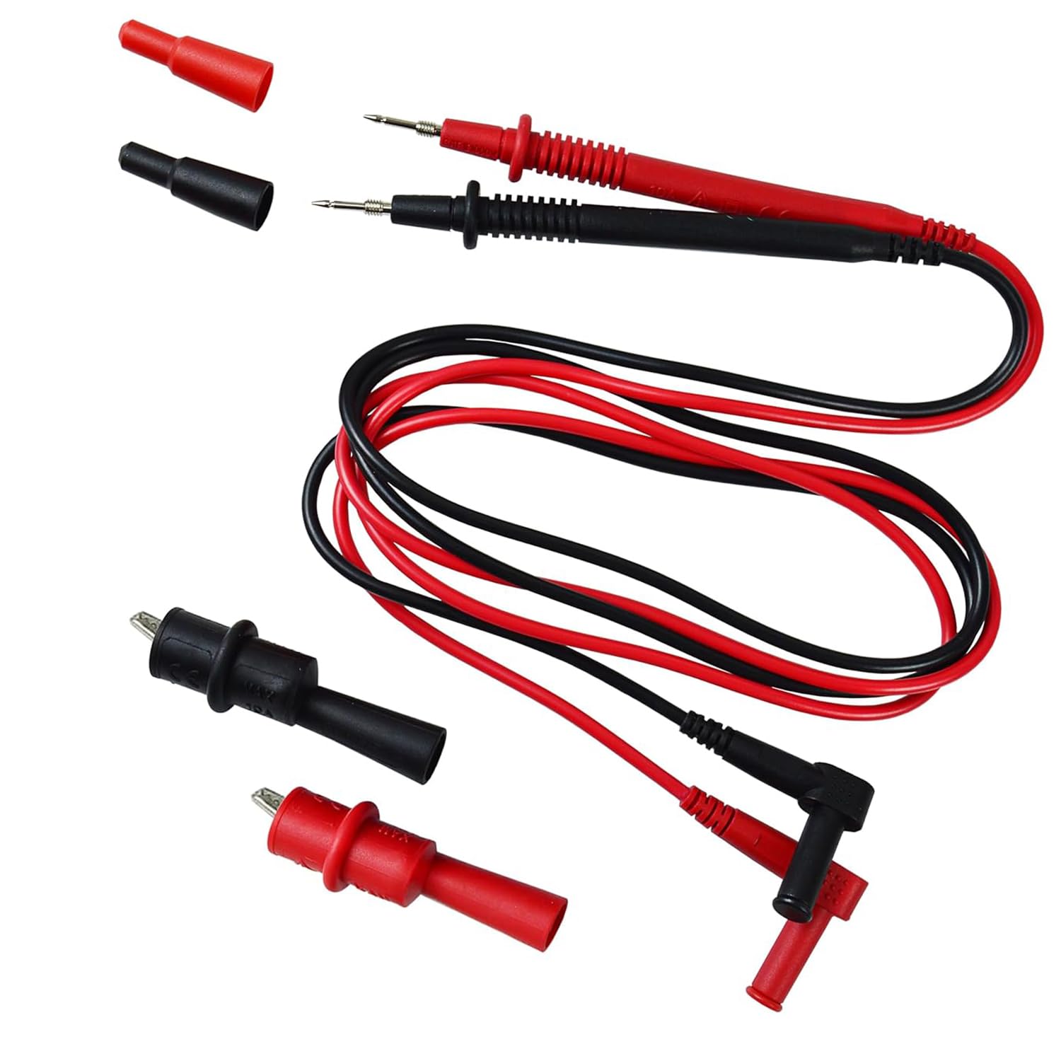 ZIBOOKIT-14 Test Lead Set,for with Fluke Ideal Simpson mprobe, Fieldpiece, Extech,Digital Multimeter,Clamp Meter 4mm Banana Test Lead Probe Clip Substitute Klein Tools 69410