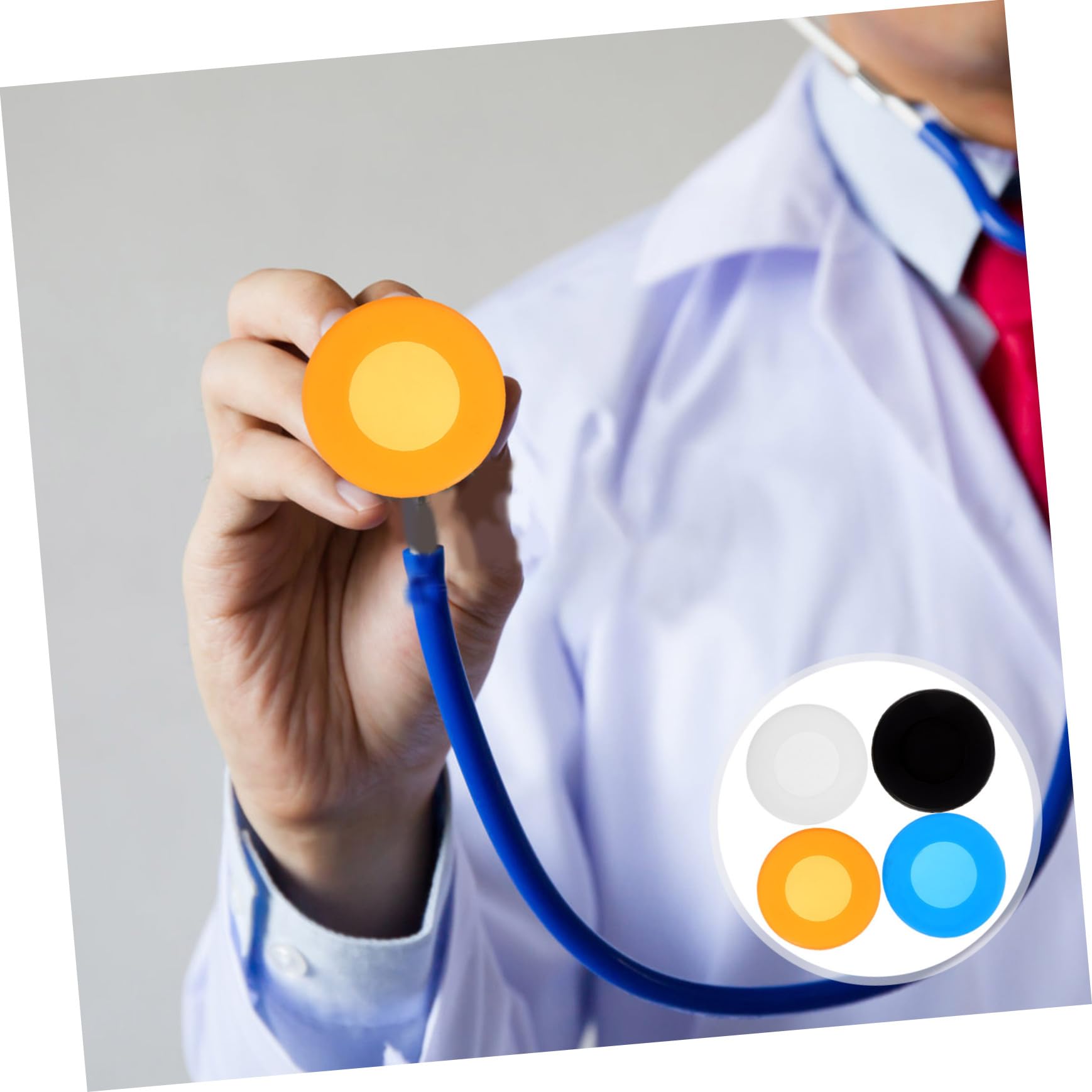 SOLUSTRE 16pcs Disposable Stethoscope Head Cover Silicone Protector for Stethoscope Models Practical and Easy to Use