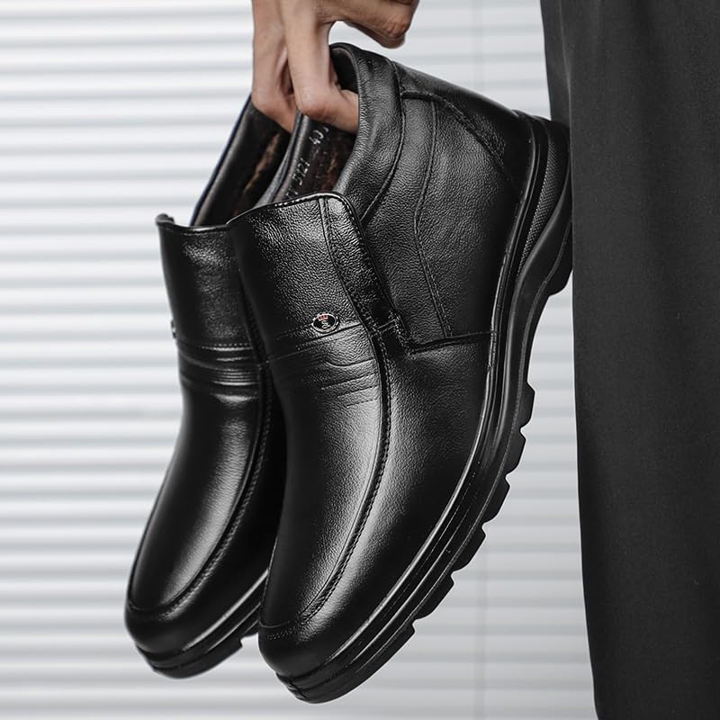 Men's Casual Slip on Loafers Breathable Driving Shoes Slip Resistant Water Resistant Black Lace-up Flat Sneakers Work Oxford3