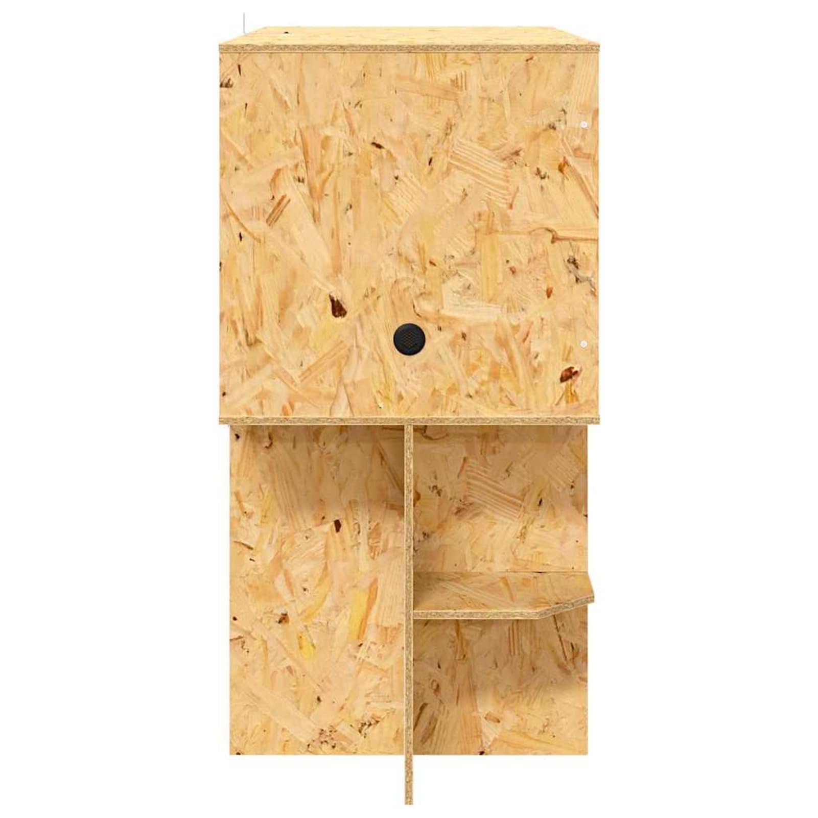 Terrario OSB Rustico per Rettili Roditori 100x50x100 cm Vetro Porta Scorrevole Scaffali Flottanti con Termometro e Base