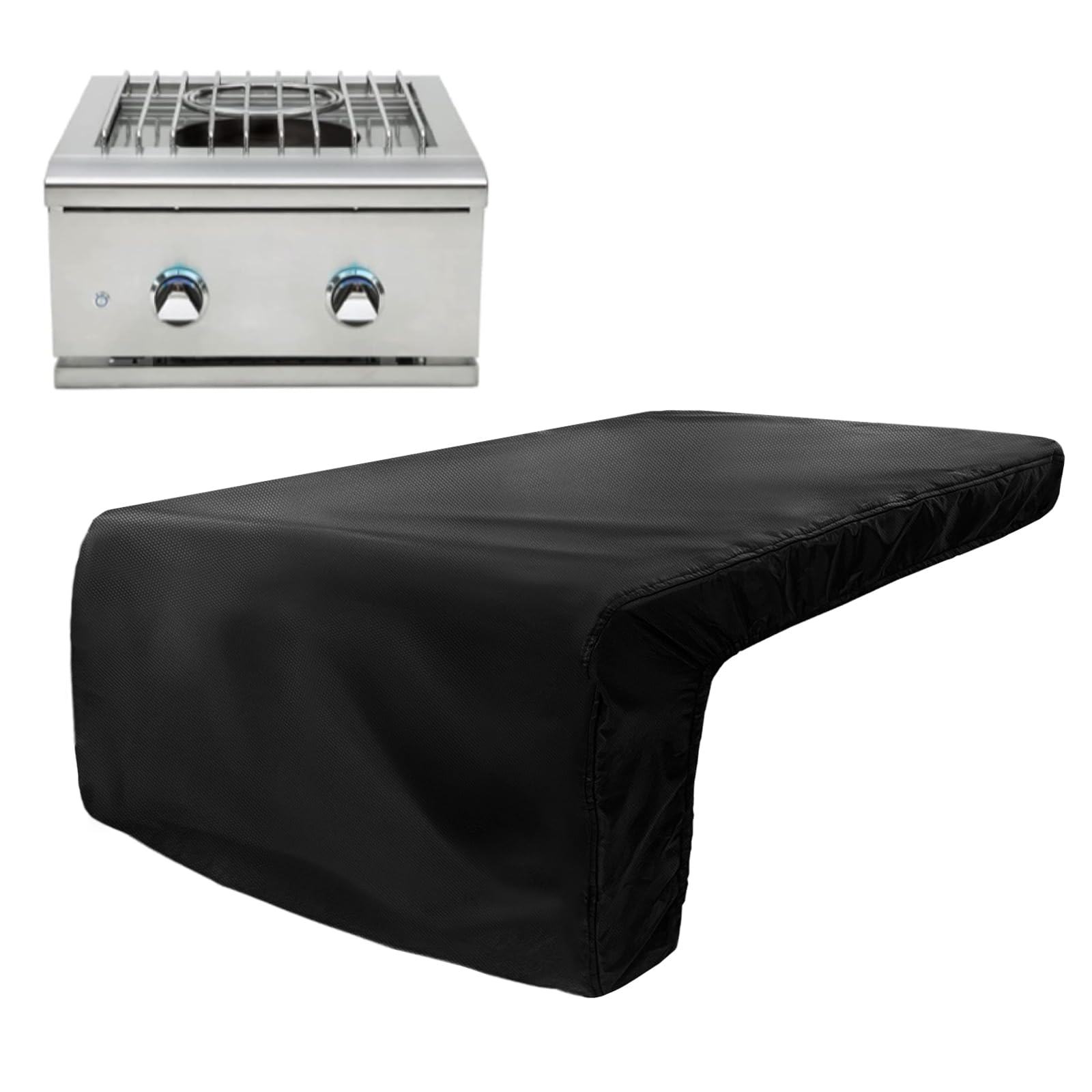 Burner Cover for 22 inch Delta Heat Power Burner Built-in Natural Gas Griddle,Heavy Duty 600D Waterproof Burner Cover with Plush Lining,Suitable 26''L