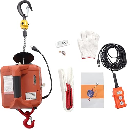 Torno eléctrico 3 en 1 del alzamiento de 1100 libras, elevación eléctrica de la altura de elevación de 25 pies de potencia eléctrica portátil de 110